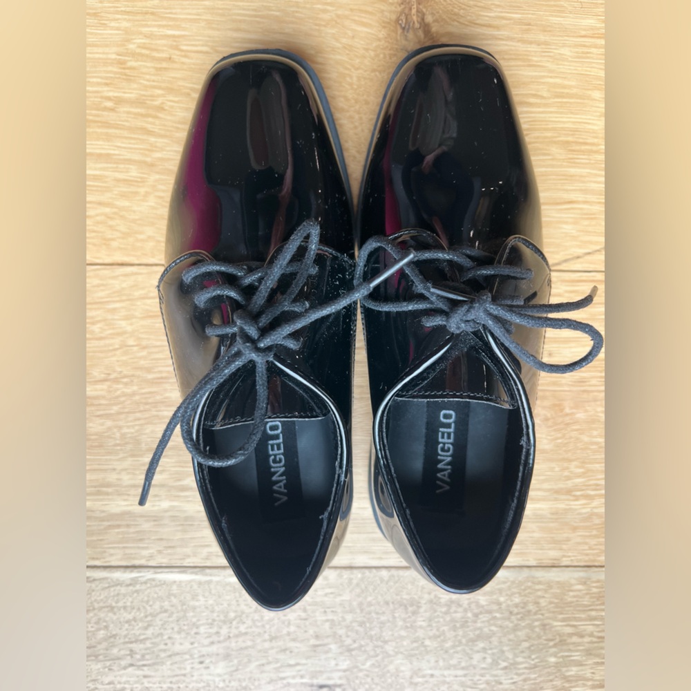 Boys Patten Leather Tuxedo Black Dress Shoes